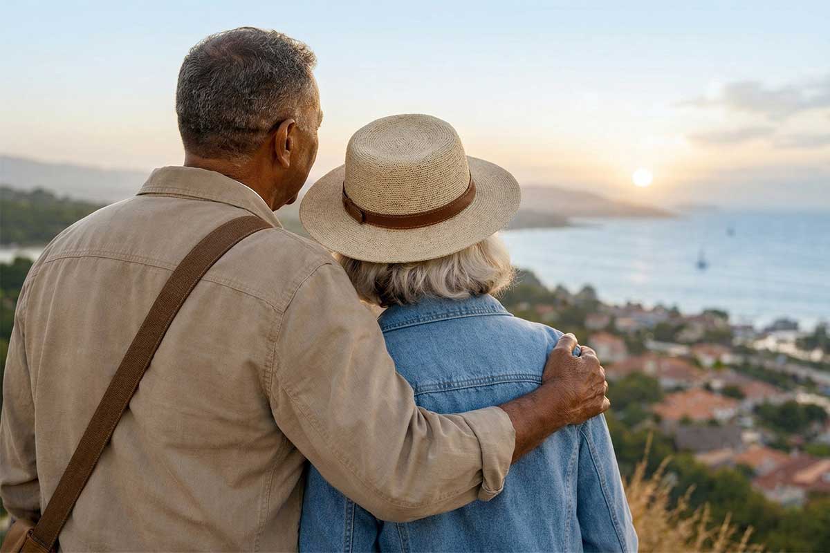 Are You Really Prepared for Retirement? Retirement-age couple embracing and looking ahead